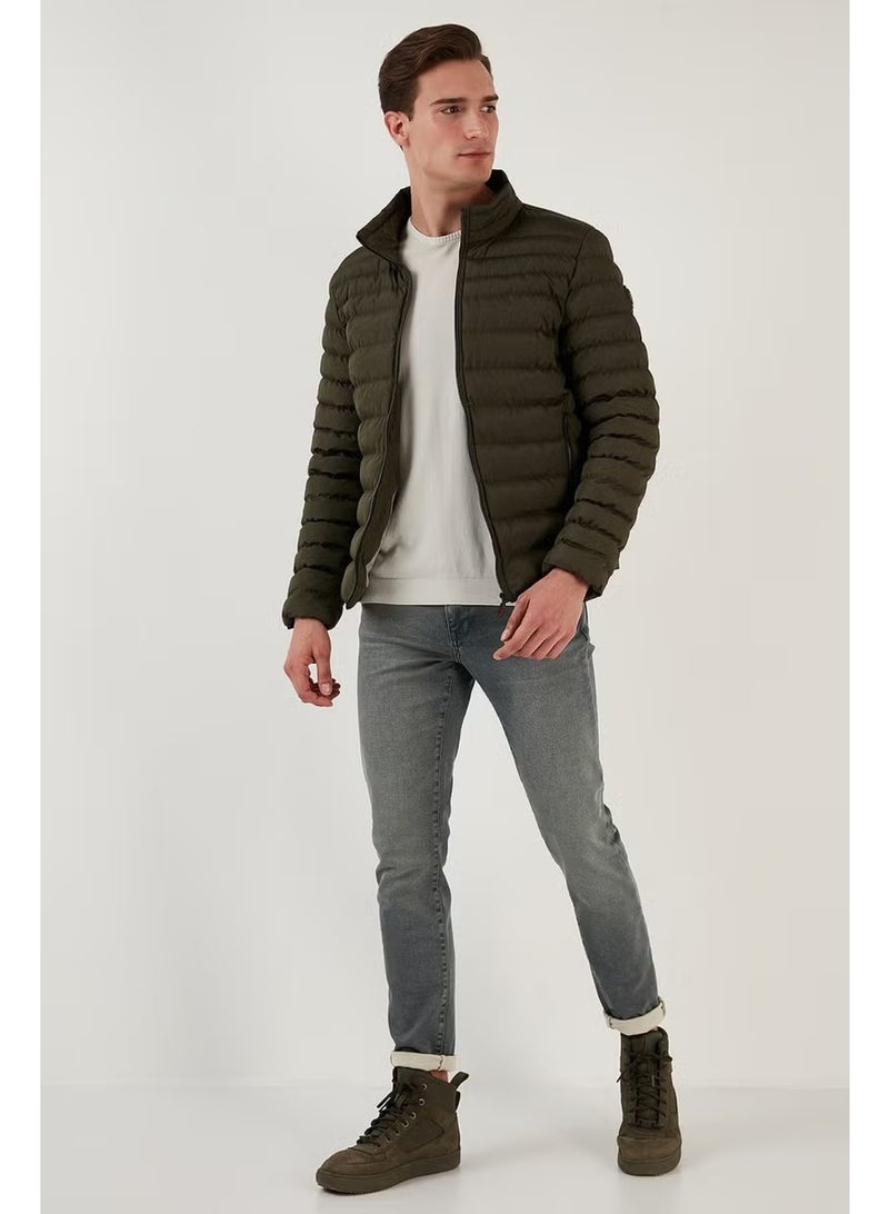Buratti Stand Collar Zippered Pocket Slim Fit Puffer Coat Men's Coat 649002 - Image 3
